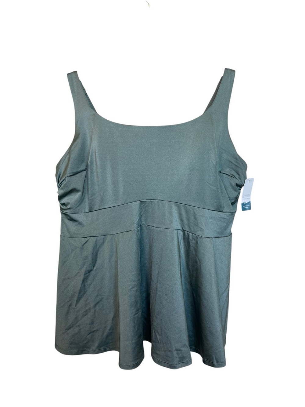Swim by Cacique NWT Women’s Tankini Top Size 22 in Slate Blue  Lightly Lined